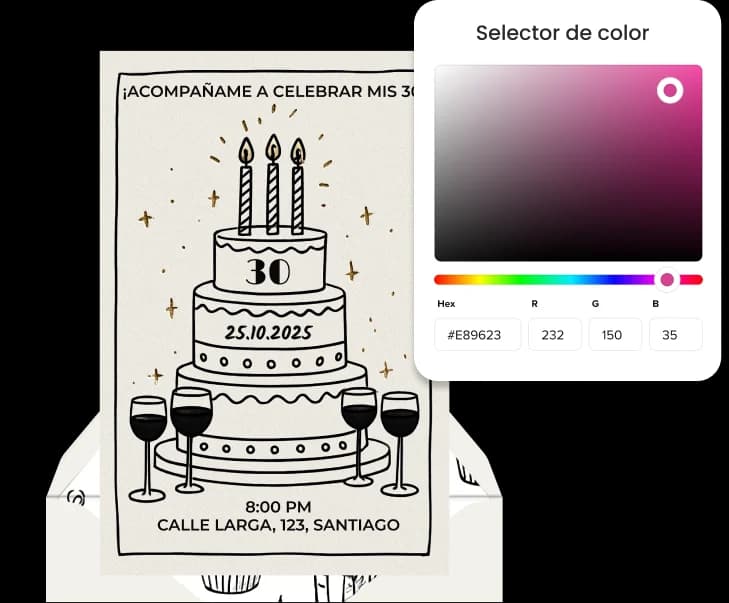 Personaliza tu invitación