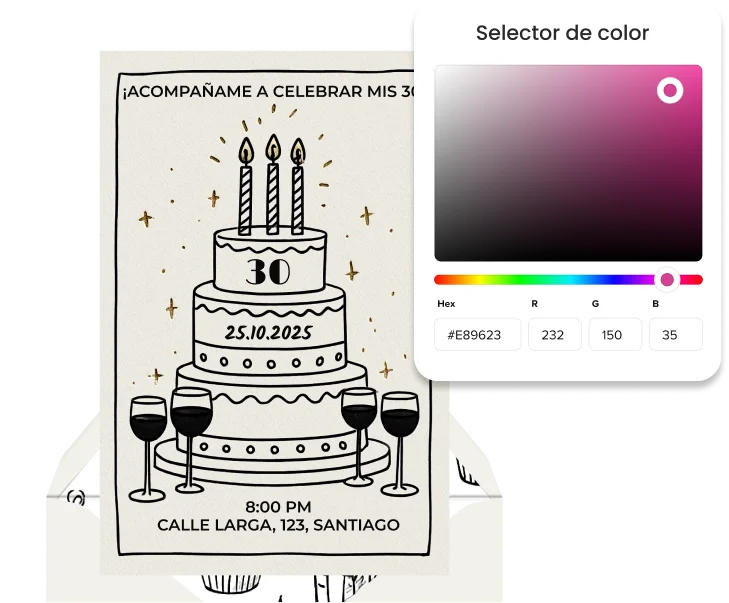 Personaliza tu invitación