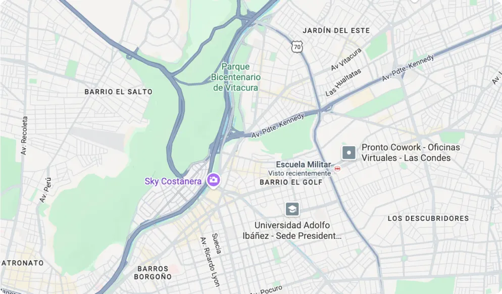 Mapa de la oficina de Invítalo en Av. Apoquindo 4499, Las Condes